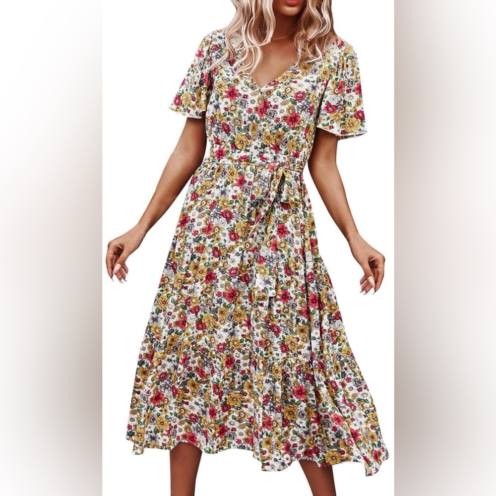 Vibrant Floral Dress